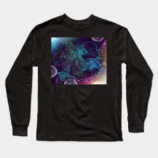 Abstract vivid alcohol ink Long Sleeve T-Shirt